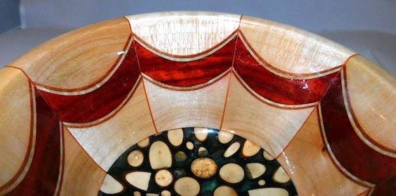 First of a Series – Wood Twigs and Epoxy with Segmented Ring Bowl – 03-25 Made in Michigan