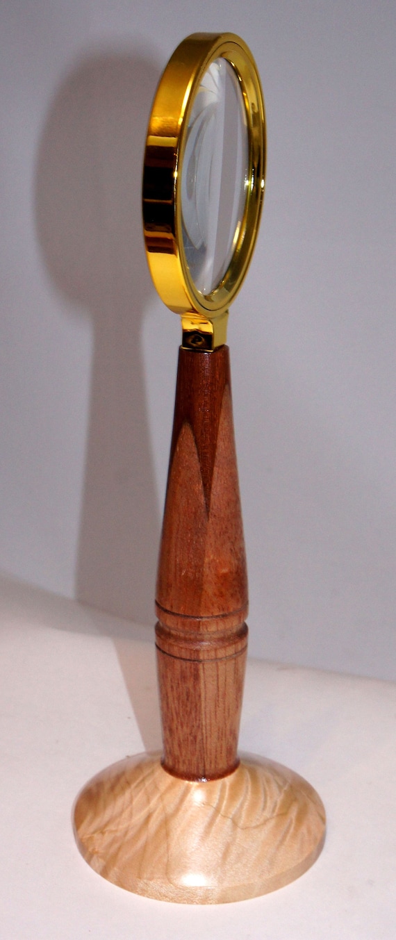 Standing Desk Magnifying Glass – Vintage Look 10-24 Hand Made in Michigan
