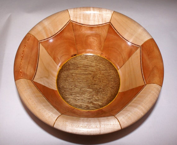 Segmented Woodturned Bowl “Yin and Yang” 02-24 Wood Art