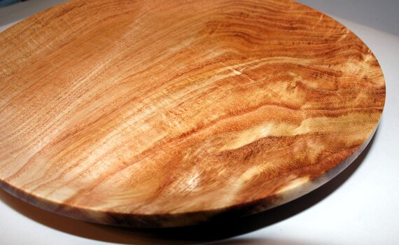Woodturned Bowl “Honey Plate” 06-24 Wood Art - Figured Honey Locust