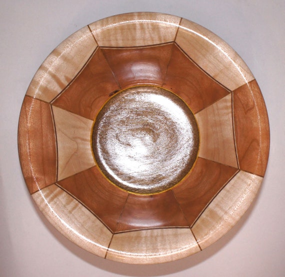 Segmented Woodturned Bowl “Yin and Yang” 02-24 Wood Art