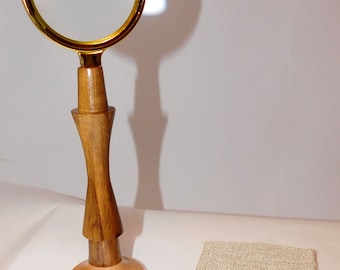 Standing Desk Magnifying Glass – Vintage Look 12-23 Hand Made in Michigan