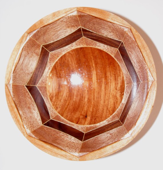 Segmented Woodturned Bowl “Exotic Flame” 01-24 Wood Art