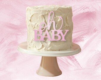 Oh Baby Cake Charm SVG, Baby Shower Topper (Digital Download)