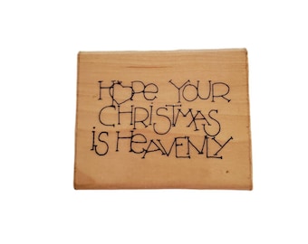 Rubber Stamp with Hope Your Christmas is Heavenly by DOTS Model N190 from HandCrafted4You