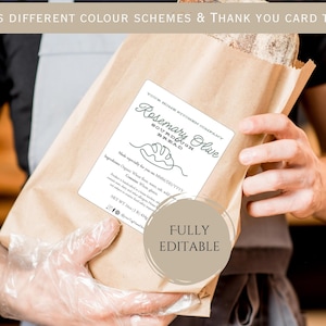 Etiqueta editable para ingredientes de masa madre / Etiquetas para masa madre hechas a mano / Etiqueta adhesiva cuadrada blanca personalizada / Etiquetas para productos horneados / Tarjeta de presentación