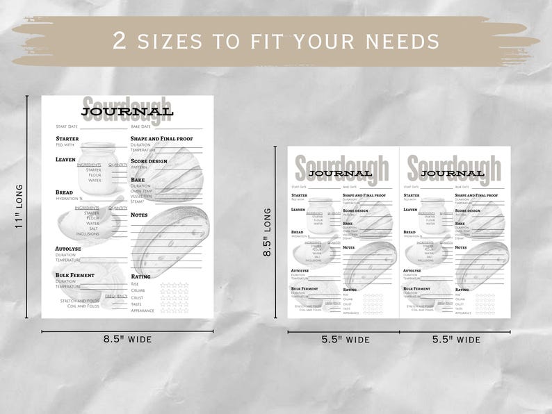 Baking Journal.pdf Printable Sourdough Baking Journal: Starter & Feeding Log (PDF/JPG) - Etsy