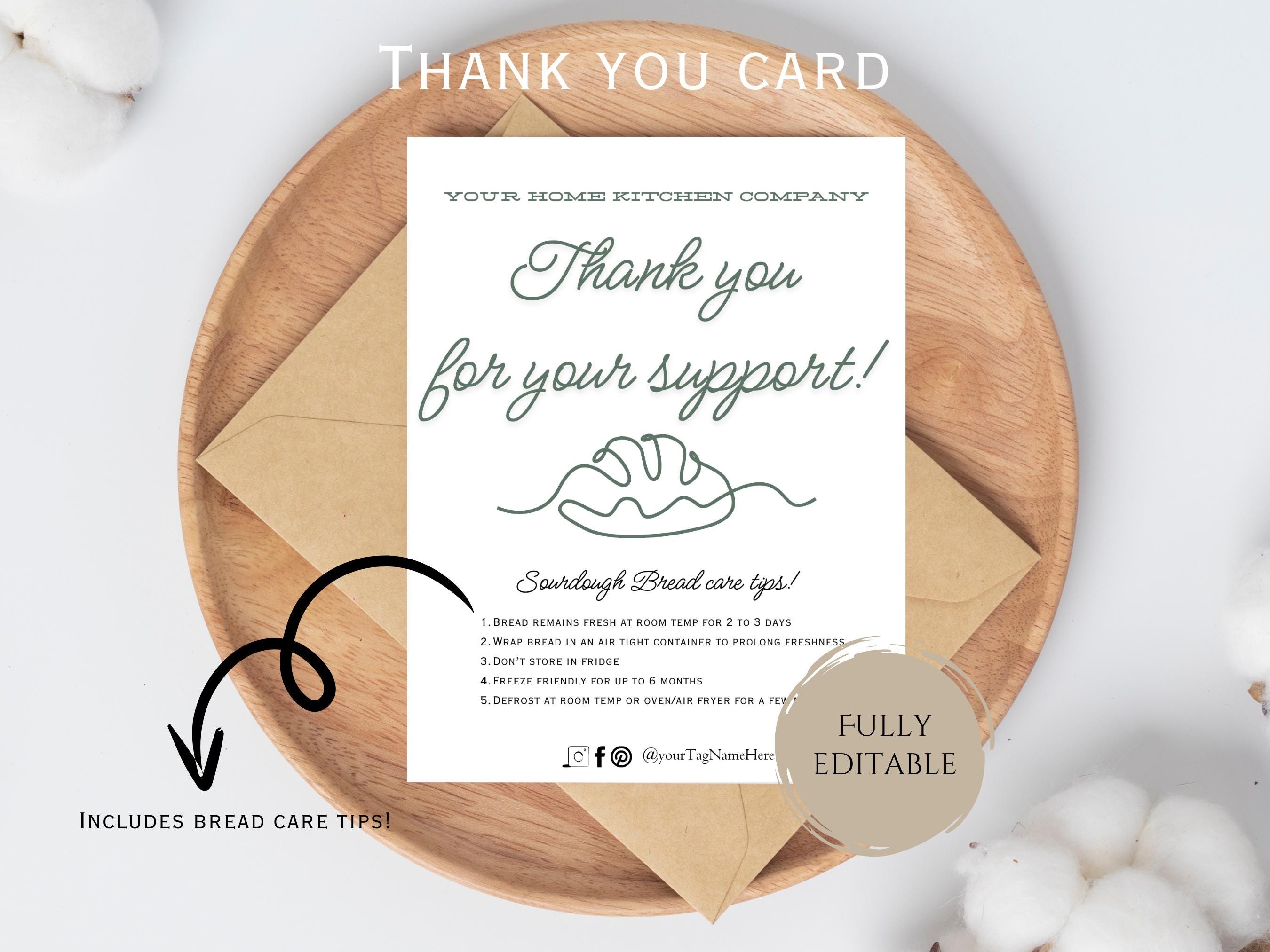 Editable Sourdough Ingredient Label Card: Bakery Business (digital ...