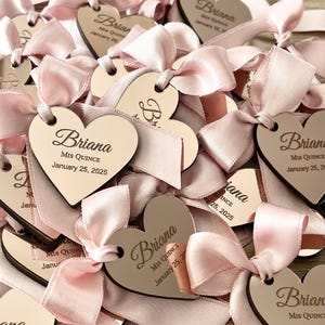 Recuerdos para Quinceañera, Etiquetas personalizadas para Quinceañera, Etiquetas para regalos, Minietiquetas personalizadas, Recuerdos para Dulces 16, Fiesta del Primer Bebé, Etiquetas para Baby Shower