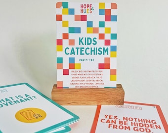 Catechism Cards for Kids, Children's Shorter Westminster Christian Flashcards Made Simple, Homeschooling Bible Tool, Family Scripture Memory