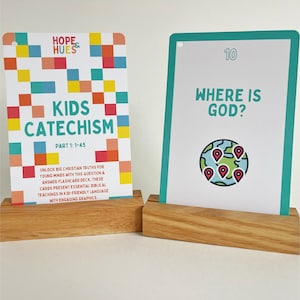 Tarjetas didácticas de catecismo para niños, tarjetas cristianas cortas de Westminster para niños, herramientas bíblicas para memorizar en casa, adoración familiar divertida