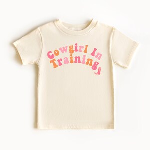Retro Cowgirl Baby Kid Peuter Shirt Country Western Cowgirl Graphic Tee Cowgirl in Training Girl Verjaardagscadeau Schattig Retro Kid Western Shirt