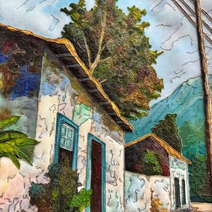 Rural tile-roofed house