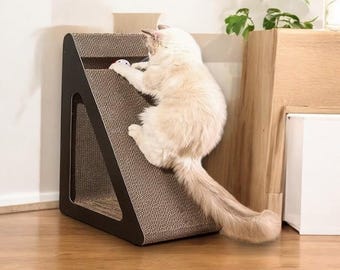 Cat Scratch Toy with Rotating Ball – Durable 2-in-1 Cat Scratcher & Interactive Cat Toy | Space-Saving Cat Climbing Frame
