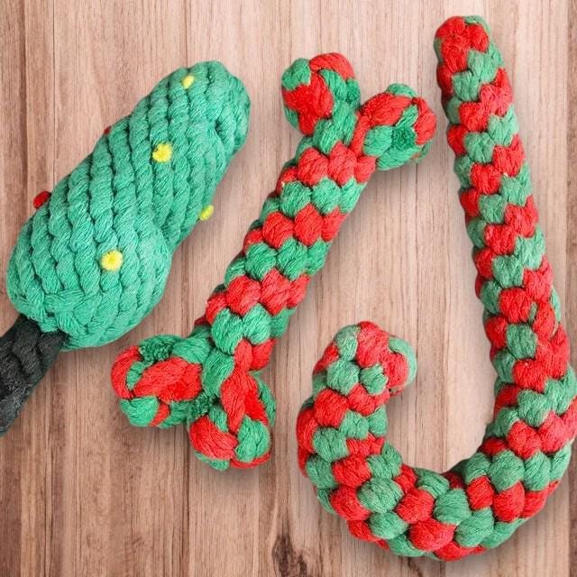 YANXINKE 3pcs Giocattolo Corda Cani Natale, Natale Giocattolo Per Cani Masticare, Corda Per Cani Bastoncini Zucchero YANXINKE 3pcs Giocattolo Corda Cani Natale, Natale Giocattolo Per Cani Masticare, Corda Per Cani Bastoncini Zucchero