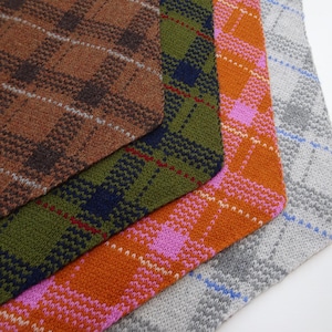 Knitted Check Triangle Neckerchief
