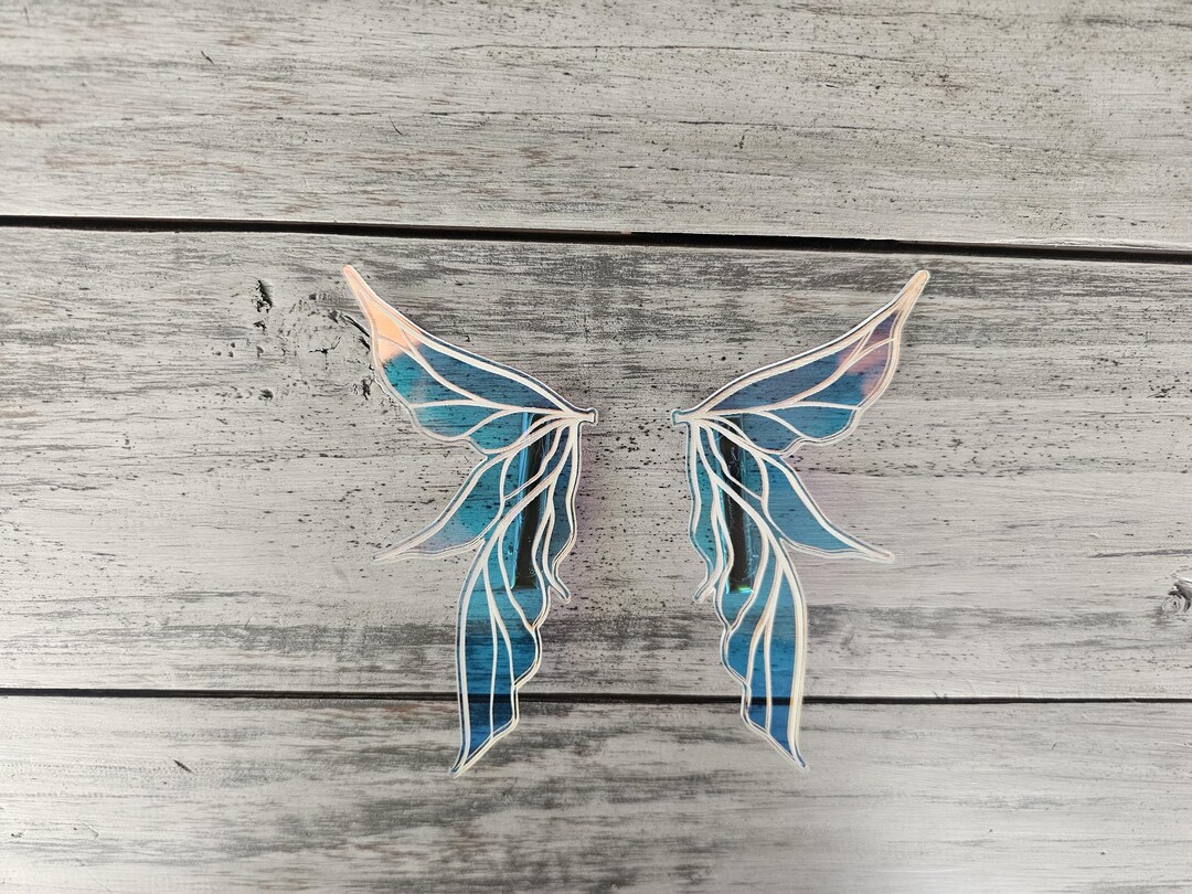 iHeartRaves Iridescent Teal Blue Fairy Wing Hair Clip Amazon.com : FRESHME Blue Butterfly Hair Clip - 1 Pc Fairy  main image 4