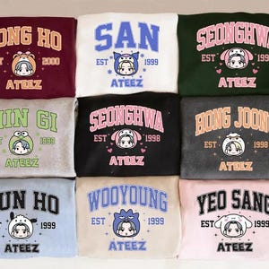 Cute Ateez Members Aniteez Sweatshirt, Ateez The World Ep.Fin Will Album Shirt, ATEEZ Kpop Shirt, Ateez Hongjoong, Mingi, San, Yunho, Jongho
