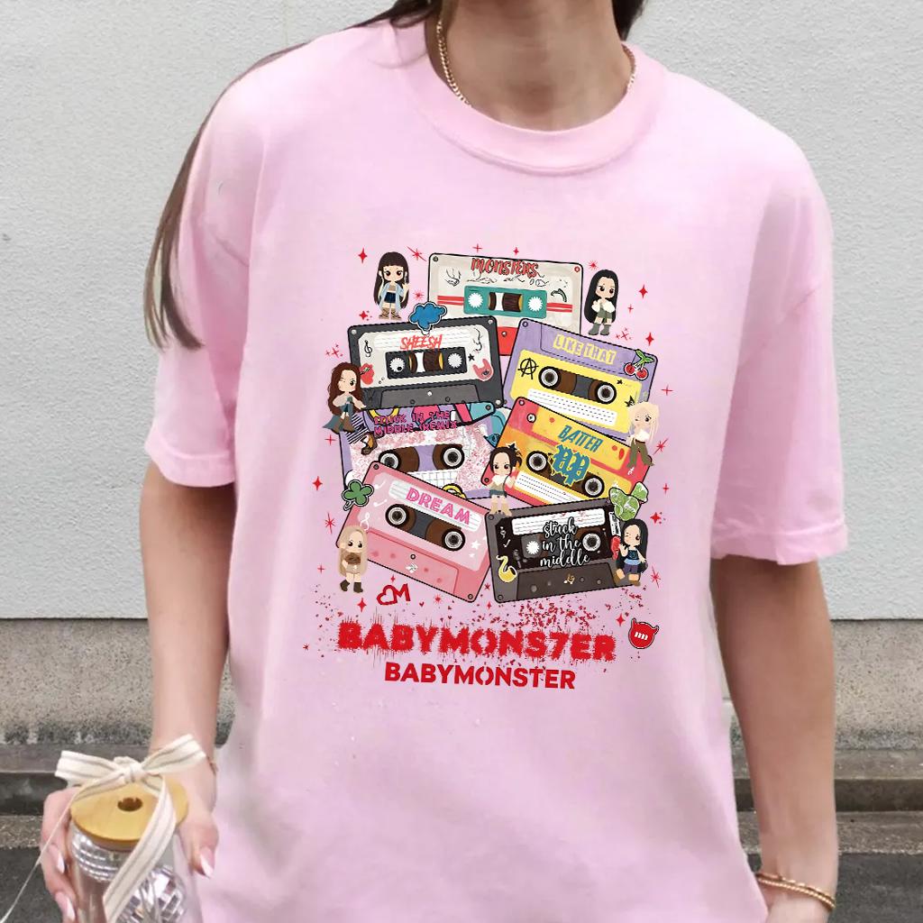 BABYMONSTER ベビモン シャツ メンズ ピンク Baby Monster Kpop - Etsy