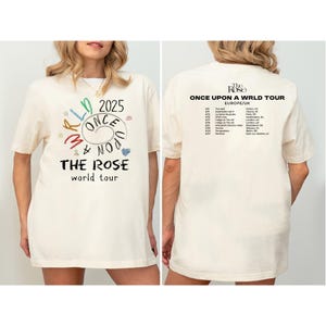 Die Rose Einmal AWRLD World Tour 2025 Shirt, Die Rose WRLD Road Map Tee, Die Rose 2025 World Tour, Die Rose Kpop Woosung, Dojoon, Hajoon