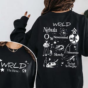 The Rose Once Upon AWRLD Tour in Us Shirt, The Rose 2025 World Tour Shirt, The Rose WRLD Road Map Shirt, The Rose WRLD Album Shirt