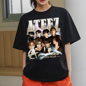 Retro ATEEZ Golden Hour Part 3 Shirt, Ateez Kpop Shirt, Ateez World Tour 2025, Ateez 2025 World Tour in Fantasy Shirt, Ateez Ice on My Teeth