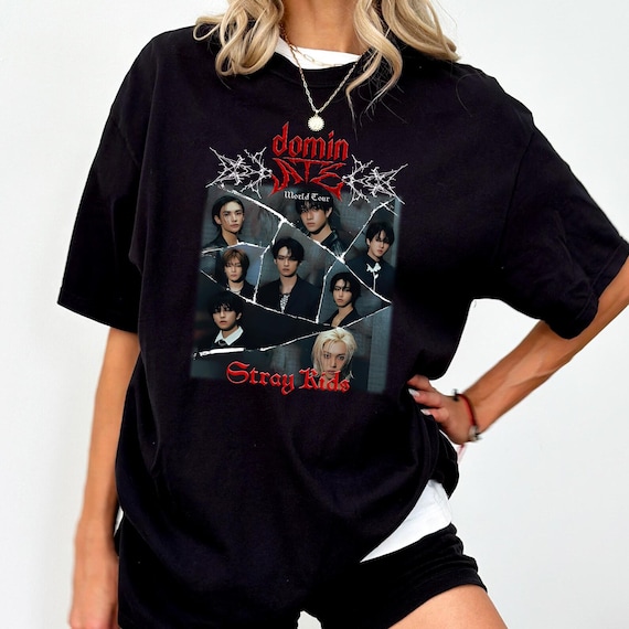 Stray Kids　dominATE　フィリピン　Tシャツ　L Stray Kids Dominate World Tour 2024 2025 Two Sided T-Shirt