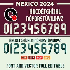 Font Mexico jersey 2024 vector, pdf, svg, ttf