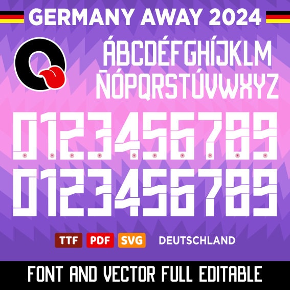 Font Germany Jersey Away Vector, Pdf, Svg, Ttf - Etsy