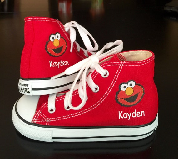 red kids converse shoes
