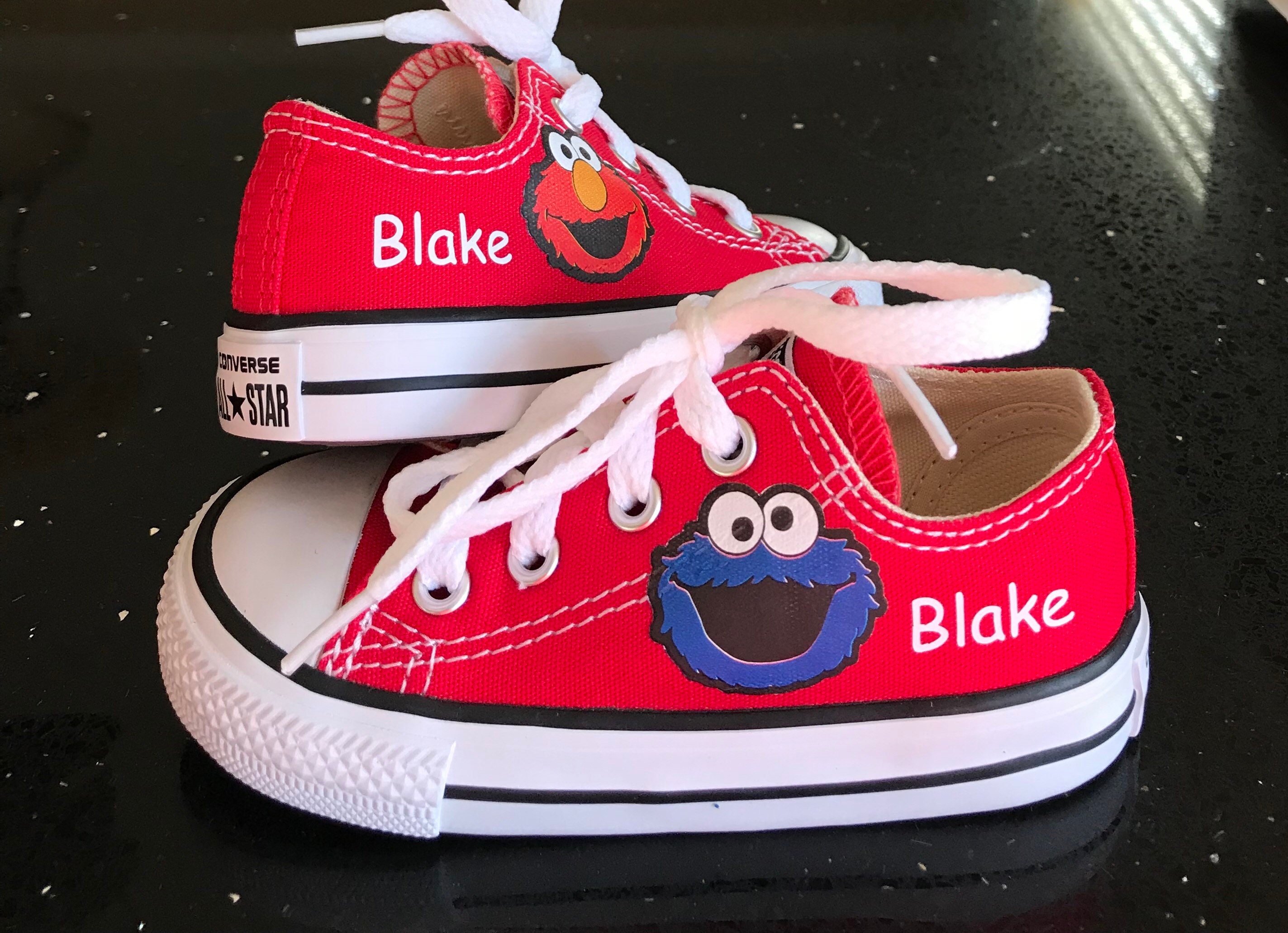 Elmo and Cookie Monster Shoes Custom Kid Converse Shoes Etsy Elmo and Cookie Monster Shoes Custom Kid Converse Shoes Etsy