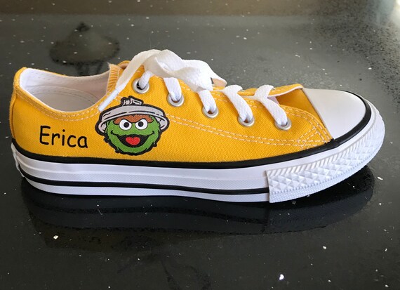 kids yellow converse shoes