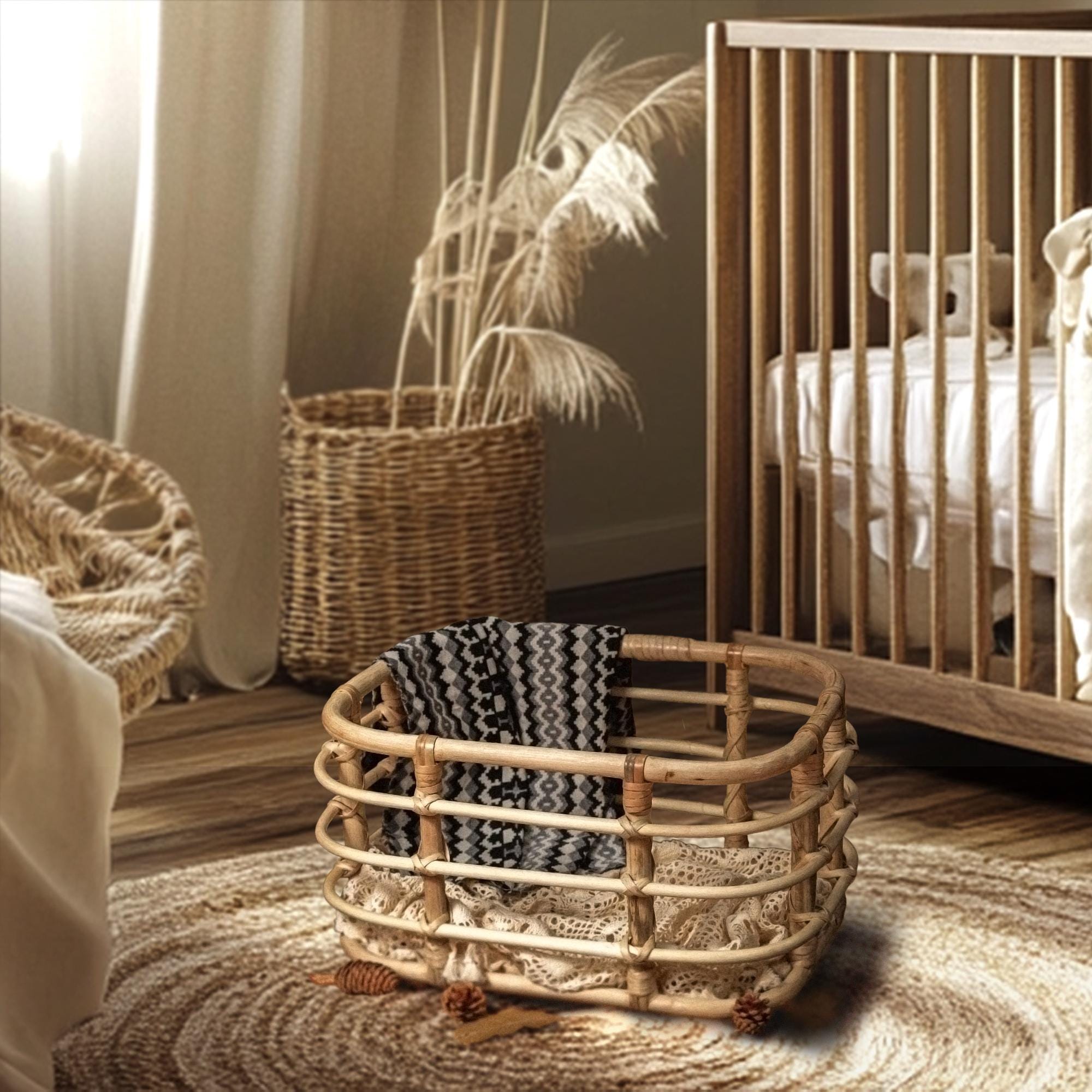 Rattan doll bed - Etsy 日本