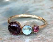Family ring, Mothers ring, Gold ring, Gold Filled ring, birthstones ring, custom ring, family ring, multi stone ring - Say anything R2559