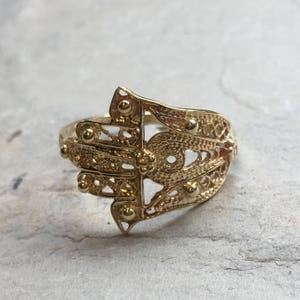 Hamsa ring, gold filled ring, brass hand ring, simple ring, dainty ring, statement filigree ring, against the evil eye Call me R2500 image 8