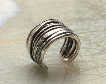 Fake Conch Piercing, Sterling Silber Ohr cuff, Fake Ohr Piercing, Faux Piercing, Ohr manschetten kein Piercing, Conch Cuff, Silber Ohr wrap - EC8069