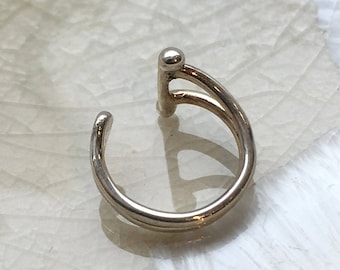 Faux Piercing, Ohr manschetten kein Piercing, Fake Conch Piercing, Sterling Silber Ohr cuff, Fake Ohr Piercing, Conch Cuff, Silber Ohr wrap - EC8068