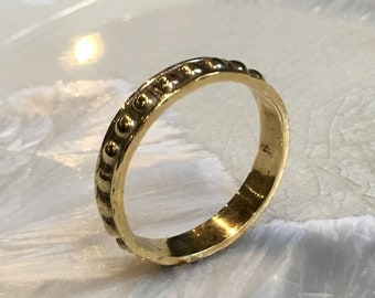 Anillo de latón, anillo de plata punteado, anillo de apilamiento, anillo delgado, anillo de plata apilable, anillo midi, anillo delicado, alianza - La pareja RK2603