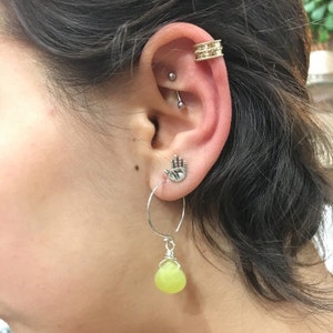 Gold Piercing, Fake ear Piercing, Ear Cuff, Fake Conch Piercing, Fake Piercings, goldfilled Lace Ear Cuff, Conch Cuff, ear wrap - EC8066
