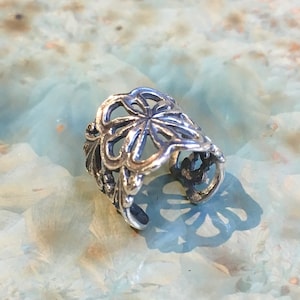 Fake Conch Piercing, Sterling Silver Ear Cuff, Fake Piercing, Faux Piercing, Fake Piercings, Lace Ear Cuff, Conch Cuff, ear wrap - EC8064