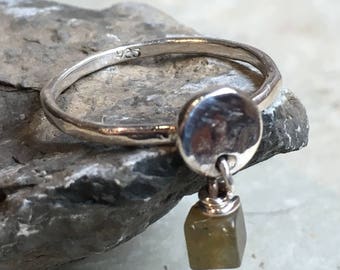Labradorit Geburtsstein Ring, Geburtsstein Ring, Mutter Ring, Stapelring, personalisierter Ring, Geburtsstein Ring, Perlen ring - Your Colors R2499-4