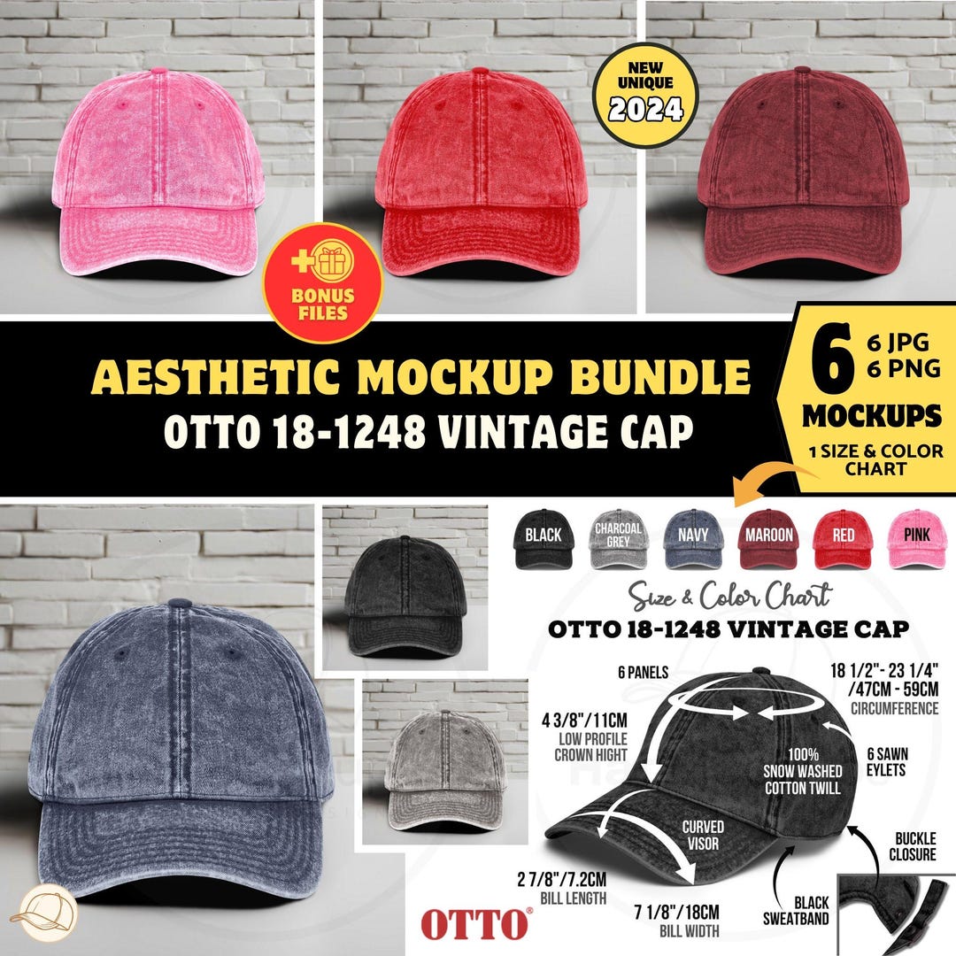 VINTAGE OTTO CAP 181248 Mockup Bundle Otto 181248 Vintage Cap