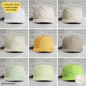 White, Ecru, Bone, Butter, Sunset, Taupe, Citrus, Lime, Mint AS Colour 1114 Surf Cap Mockups for Digital Download. Printify POD Surf Caps. For Etsy listings, Amazon lifestyle images, eBay, Walmart, Shopify Hat Shops,. Jpg and png files square ratio.