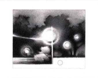 The Light Through the Trees - Pencil & Ink Drawing