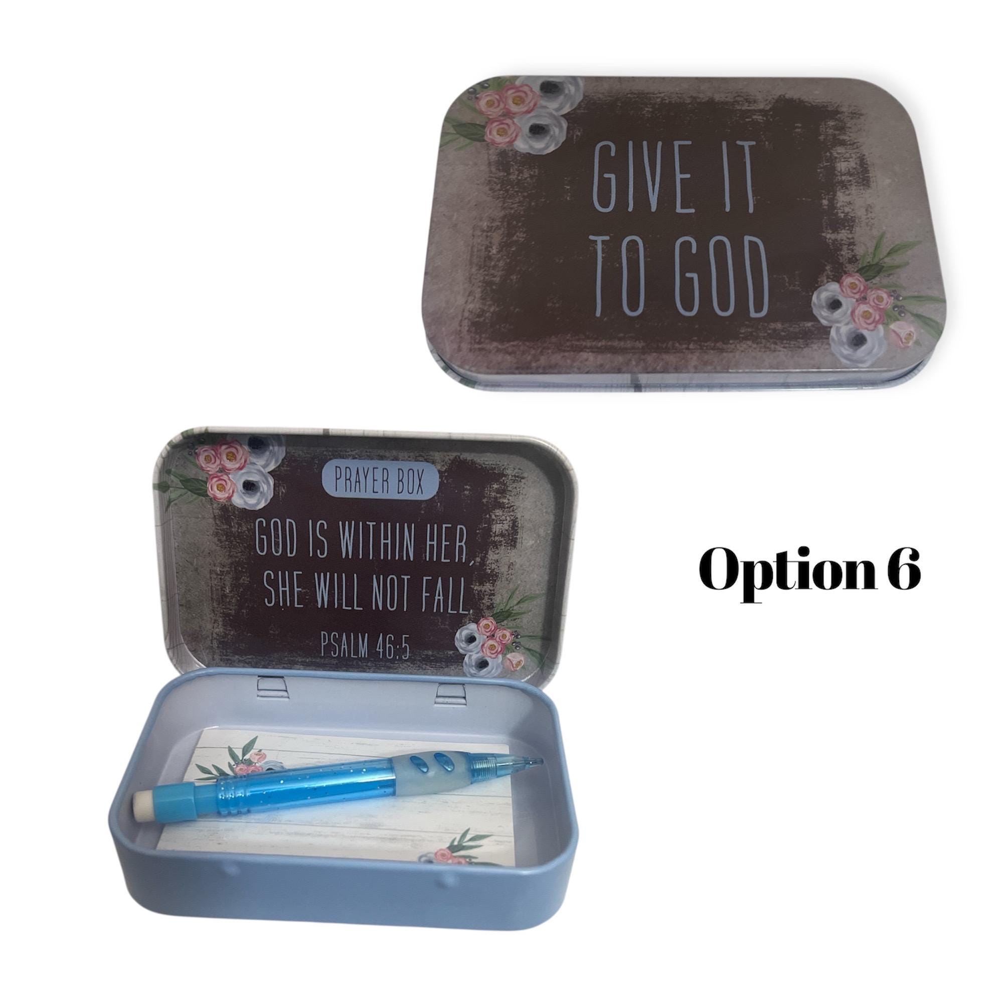Tin Prayer Box: Christian Gift, Mini Box, Personal Keepsake (4x2.5 Inch ...