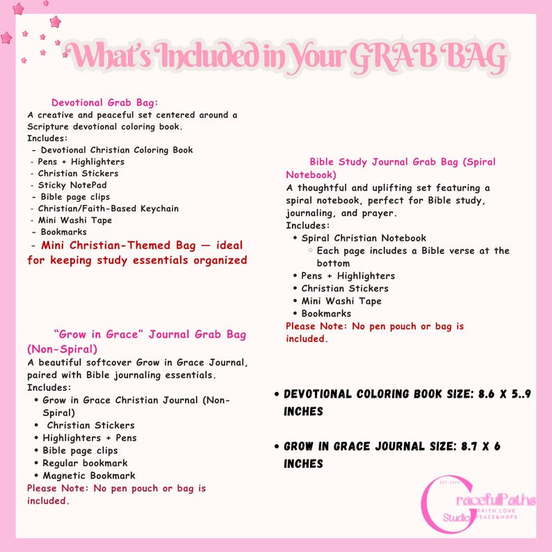 Bible Grab Bag: Christian Gift Set, Bible Study, Devotional Coloring Book, Journal Notebook image 2