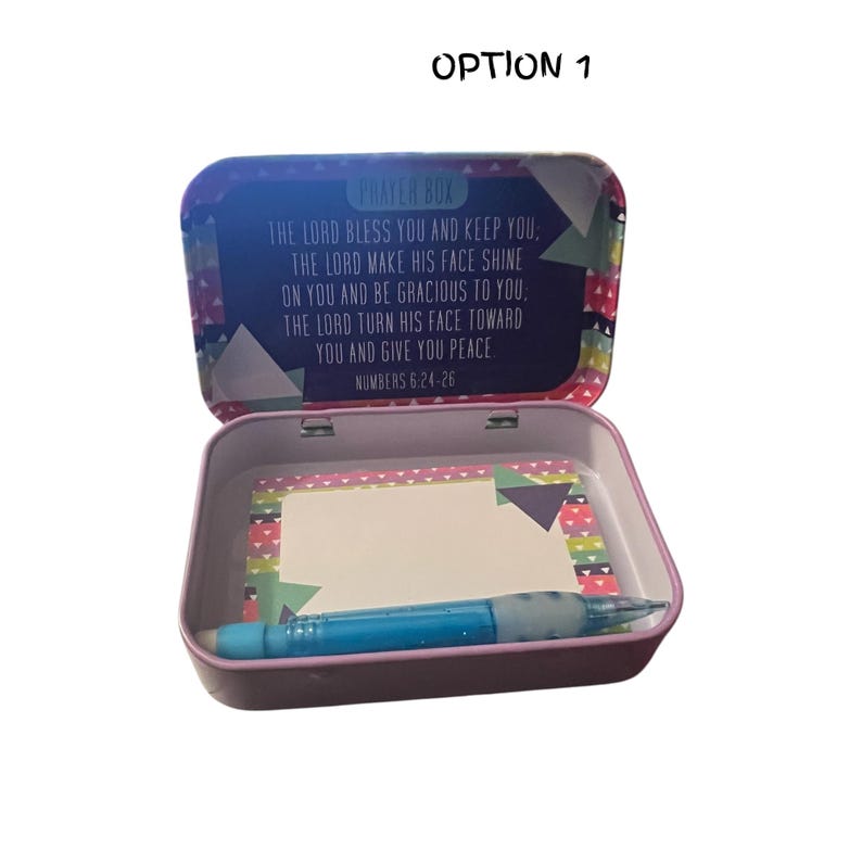 Tin Prayer Box: Christian Gift, Mini Box, Personal Keepsake (4x2.5 Inch ...