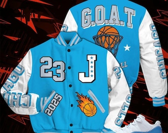 Chaqueta universitaria azul claro AJ 11 2026 - Chicago 23 Baloncesto