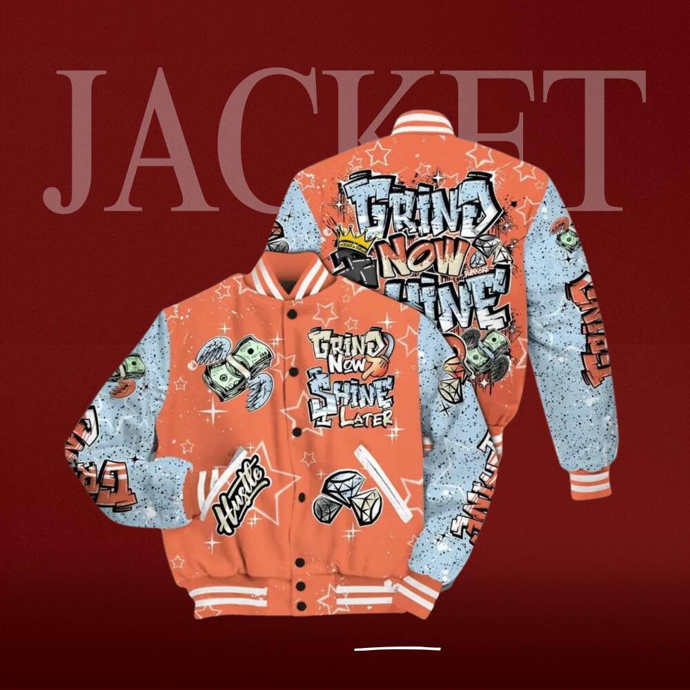 Discover Dunkare Printed Varsity Jacket To Match DJ Khaled Crimson Bliss 5s
