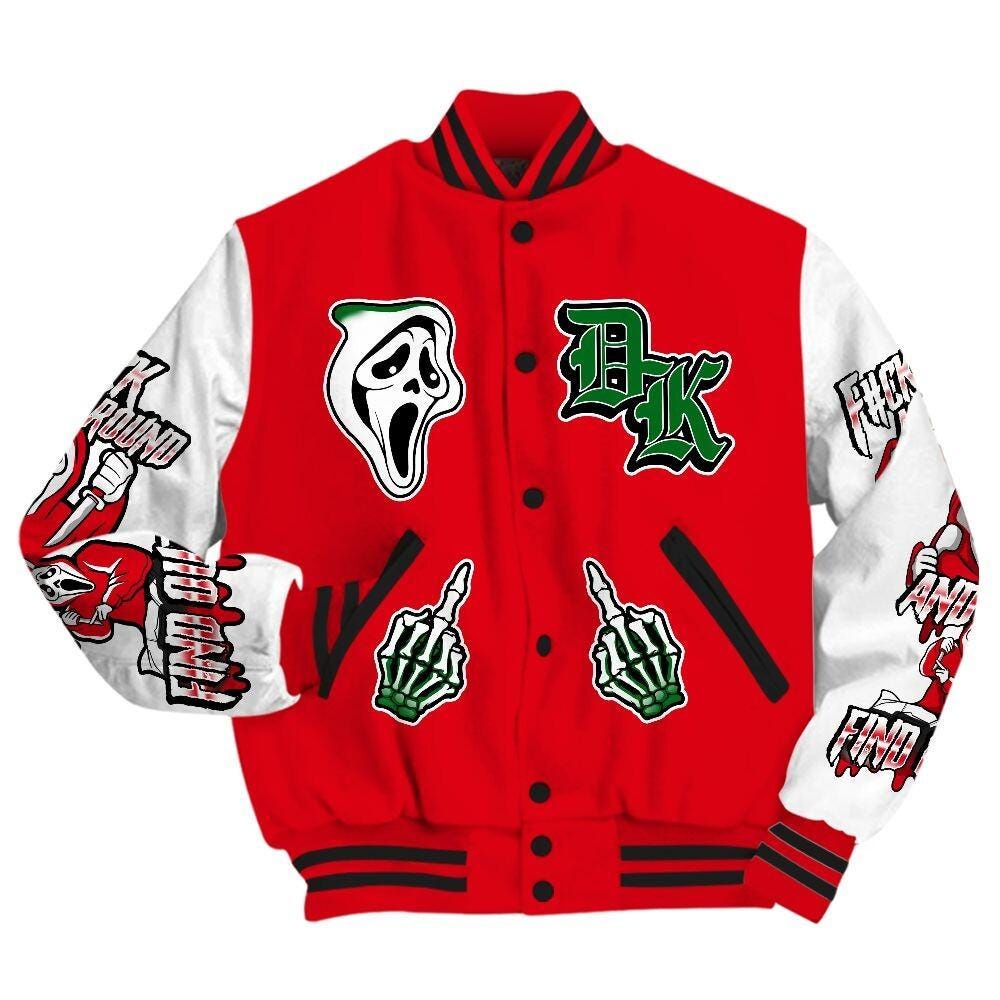 Discover Varsity Jacket Match Chicago 13s, Printed F#CK And Find Out Graphic